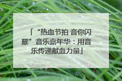 “热血节拍 音你闪耀”音乐嘉年华：用音乐传递献血力量