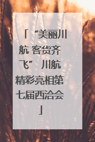 “美丽川航 客货齐飞” 川航精彩亮相第七届西洽会