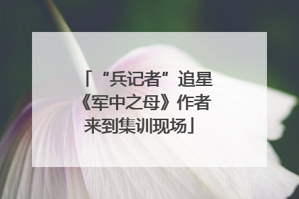 “兵记者”追星《军中之母》作者来到集训现场