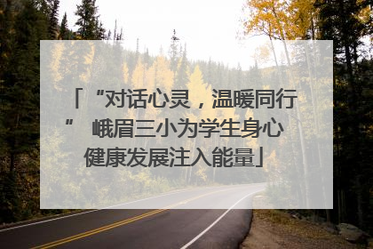 “对话心灵，温暖同行” 峨眉三小为学生身心健康发展注入能量