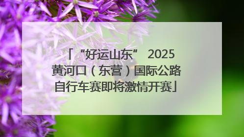 “好运山东” 2025 黄河口（东营）国际公路自行车赛即将激情开赛