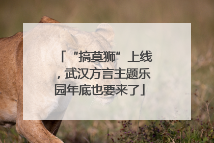 “搞莫狮”上线，武汉方言主题乐园年底也要来了