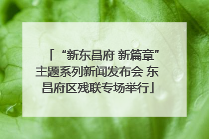 “新东昌府 新篇章”主题系列新闻发布会 东昌府区残联专场举行