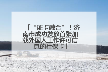 “证卡融合”！济南市成功发放首张加载外国人工作许可信息的社保卡