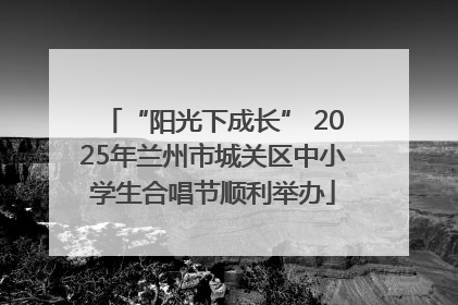 “阳光下成长” 2025年兰州市城关区中小学生合唱节顺利举办