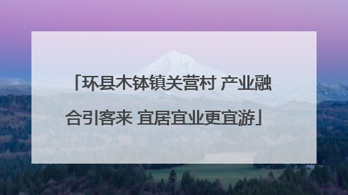 环县木钵镇关营村 产业融合引客来 宜居宜业更宜游