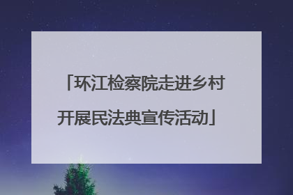 环江检察院走进乡村开展民法典宣传活动
