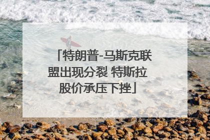 特朗普-马斯克联盟出现分裂 特斯拉股价承压下挫
