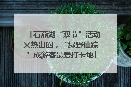石燕湖“双节”活动火热出圈，“绿野仙踪”成游客最爱打卡地