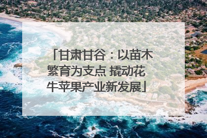 甘肃甘谷：以苗木繁育为支点 撬动花牛苹果产业新发展