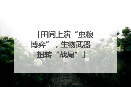 田间上演“虫粮博弈”，生物武器扭转“战局”