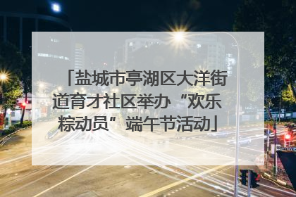 盐城市亭湖区大洋街道育才社区举办“欢乐粽动员”端午节活动