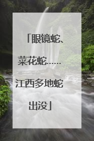 眼镜蛇、菜花蛇……江西多地蛇出没
