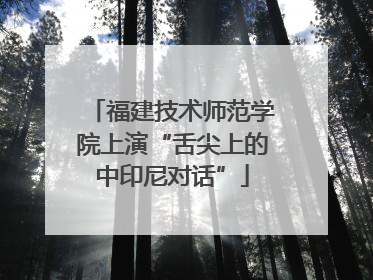 福建技术师范学院上演“舌尖上的中印尼对话”