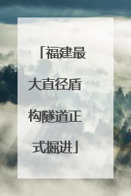福建最大直径盾构隧道正式掘进