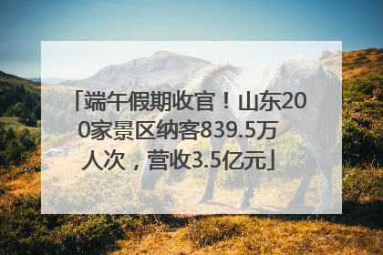 端午假期收官！山东200家景区纳客839.5万人次，营收3.5亿元