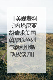 美媒爆料：内塔尼亚胡请求美国斡旋以色列与叙利亚新政权谈判