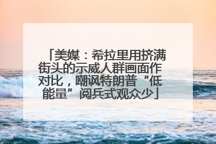 美媒：希拉里用挤满街头的示威人群画面作对比，嘲讽特朗普“低能量”阅兵式观众少
