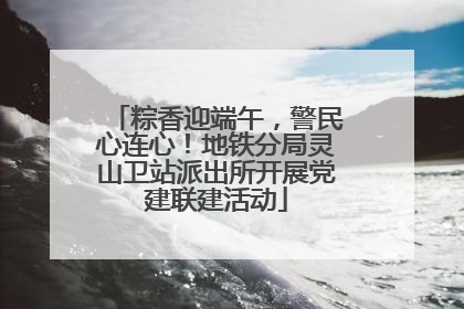 粽香迎端午，警民心连心！地铁分局灵山卫站派出所开展党建联建活动