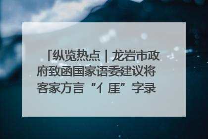 纵览热点｜龙岩市政府致函国家语委建议将客家方言“亻厓”字录入《新华字典》引发热议，当地回应