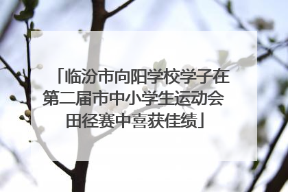 临汾市向阳学校学子在第二届市中小学生运动会田径赛中喜获佳绩