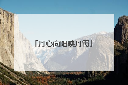 丹心向阳映丹霞