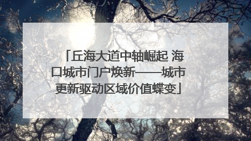 丘海大道中轴崛起 海口城市门户焕新——城市更新驱动区域价值蝶变
