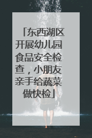东西湖区开展幼儿园食品安全检查，小朋友亲手给蔬菜做快检