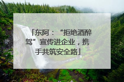 东阿：“拒绝酒醉驾”宣传进企业，携手共筑安全路