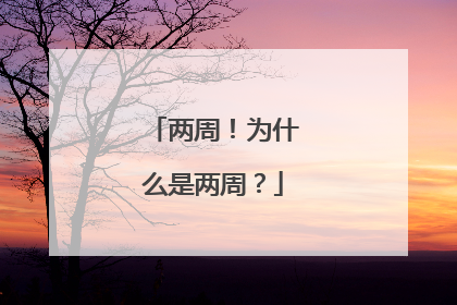 两周！为什么是两周？
