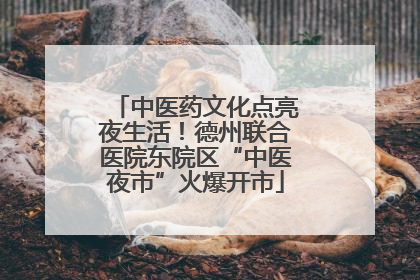 中医药文化点亮夜生活！德州联合医院东院区“中医夜市”火爆开市