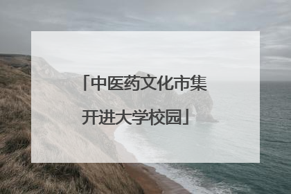 中医药文化市集开进大学校园