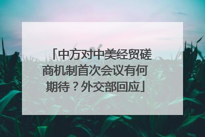 中方对中美经贸磋商机制首次会议有何期待？外交部回应