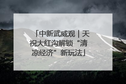 中新武威观｜天祝大红沟解锁“清凉经济”新玩法