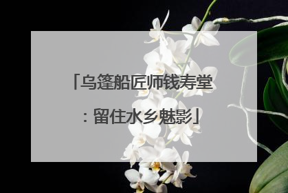 乌篷船匠师钱寿堂：留住水乡魅影