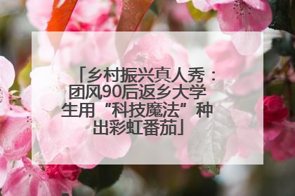 乡村振兴真人秀：团风90后返乡大学生用“科技魔法”种出彩虹番茄