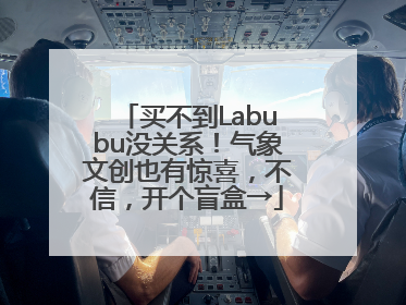 买不到Labubu没关系！气象文创也有惊喜，不信，开个盲盒→