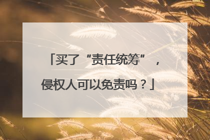 买了“责任统筹”，侵权人可以免责吗？