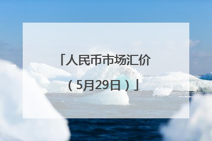 人民币市场汇价（5月29日）