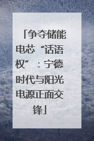 争夺储能电芯“话语权”：宁德时代与阳光电源正面交锋