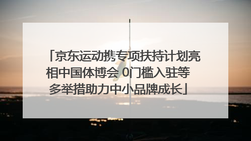 京东运动携专项扶持计划亮相中国体博会 0门槛入驻等多举措助力中小品牌成长