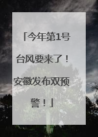 今年第1号台风要来了！安徽发布双预警！