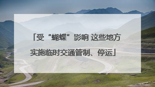 受“蝴蝶”影响 这些地方实施临时交通管制、停运