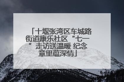 十堰张湾区车城路街道康乐社区“七一”走访送温暖 纪念章里蕴深情