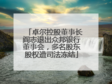 卓尔控股董事长阎志退出众邦银行董事会，多名股东股权遭司法冻结