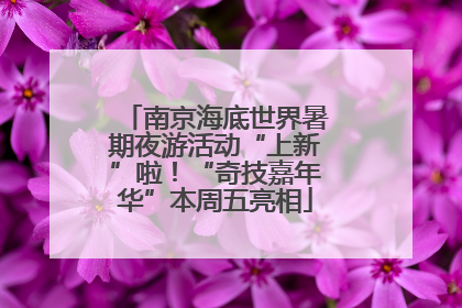 南京海底世界暑期夜游活动“上新”啦！“奇技嘉年华”本周五亮相