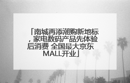 南城再添潮购新地标，家电数码产品先体验后消费 全国最大京东MALL开业