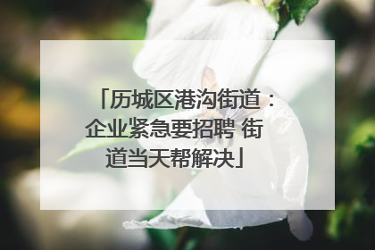 历城区港沟街道：企业紧急要招聘 街道当天帮解决