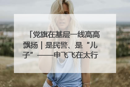 党旗在基层一线高高飘扬｜是民警、是“儿子”——申飞飞在太行山中的一线坚守