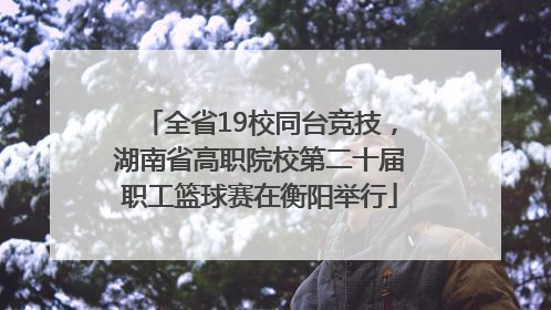 全省19校同台竞技，湖南省高职院校第二十届职工篮球赛在衡阳举行